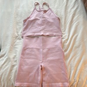 Baby pink athletic set